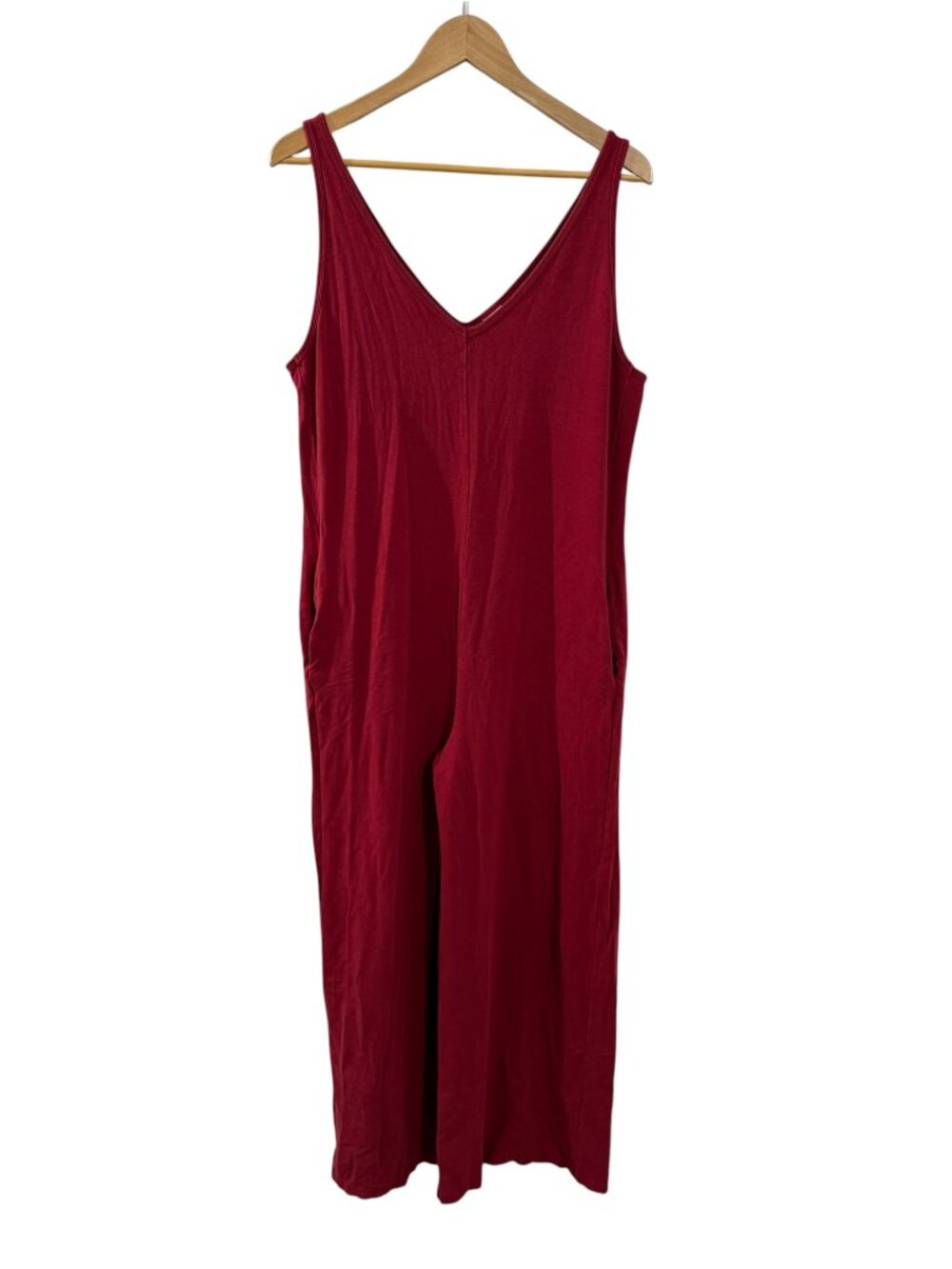 Smash + Tess Red Sleeveless V Neck Romper Jumpsuit L